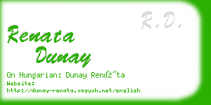 renata dunay business card